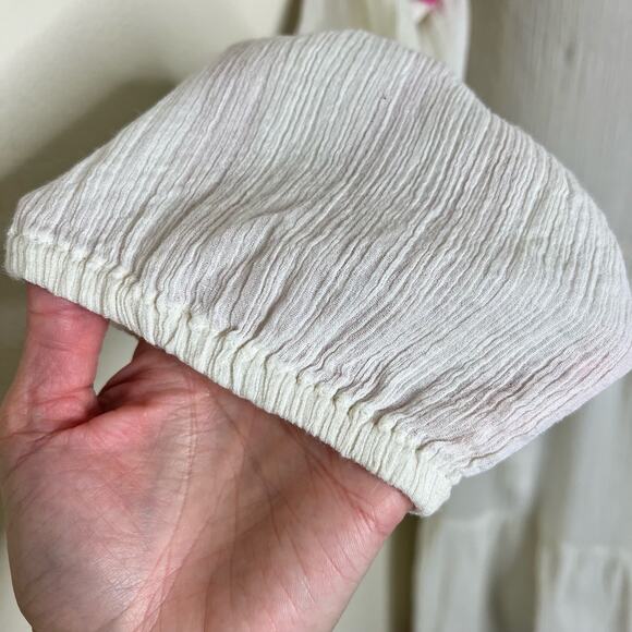 Free People Dress XS High Low Peasant Boho Prairie Flowy Gauzy Embroidered Midi - Picture 8 of 14